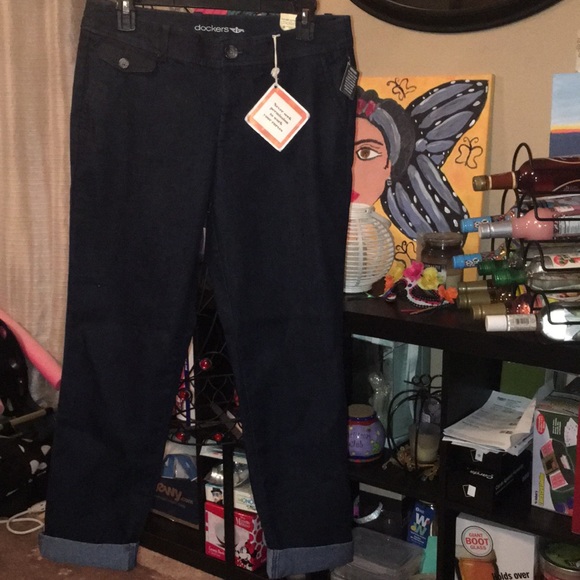 NWT Dockers Trouser Denim Pant 10 - Picture 1 of 5